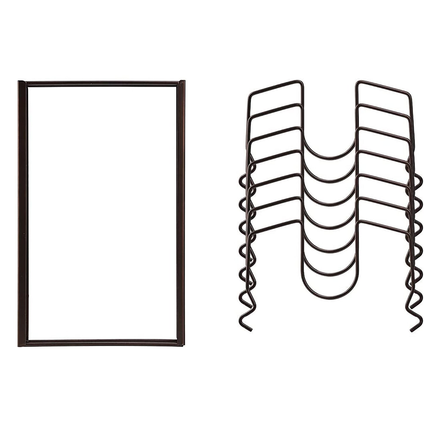 Adjustable Kitchen Lid Organizer with 7 Adjustable Compartments for Pantry or Cabinet - Brown