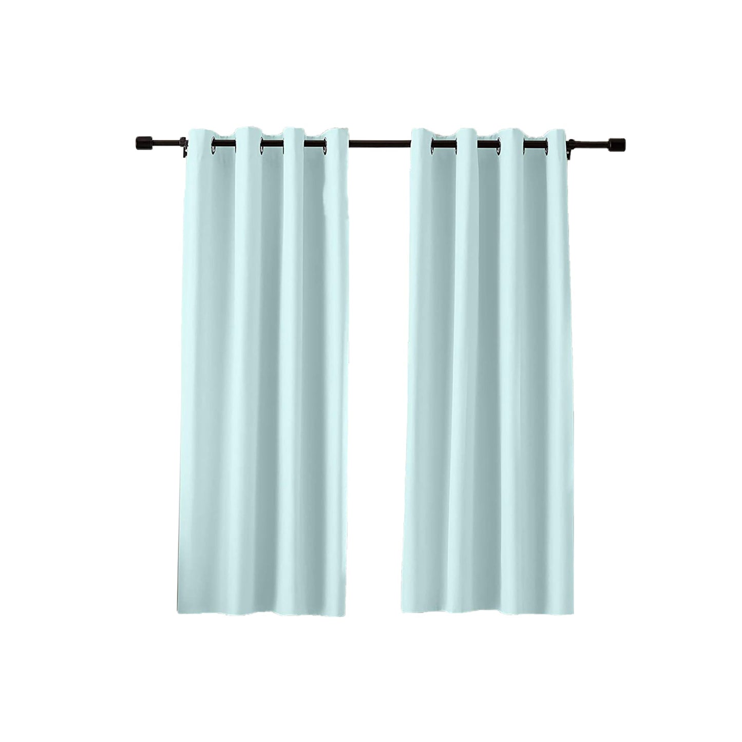 Room Darkening Blackout Window Curtains with Grommets 2 Panels - Seafoam Green