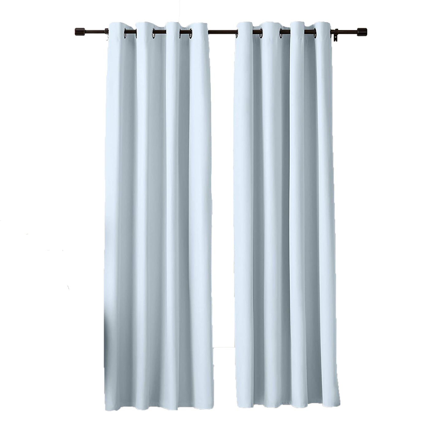 Room Darkening Blackout Window Curtains with Grommets 2 Panels - Light Gray