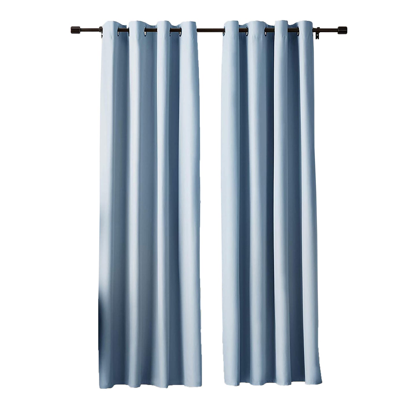 Room Darkening Blackout Window Curtains with Grommets 2 Panels - Light Blue