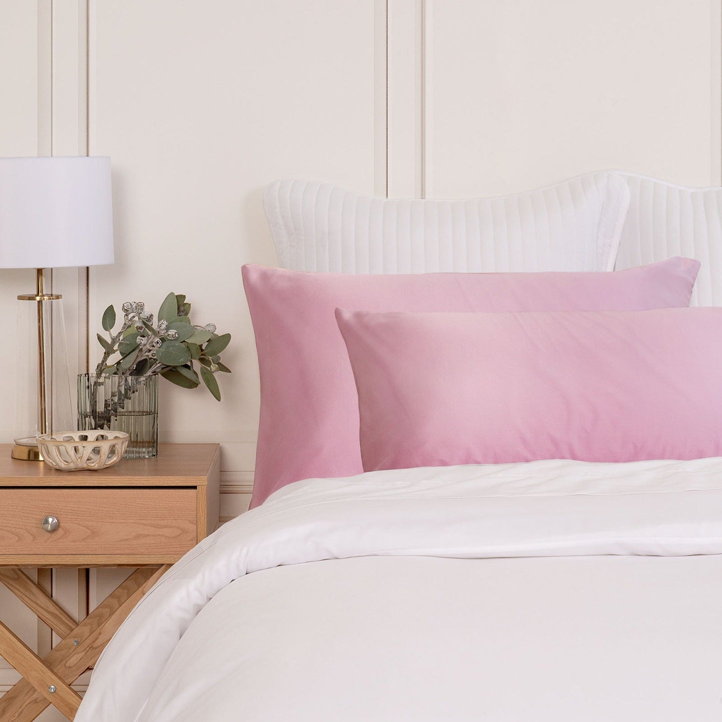 Hypoallergenic Mulberry Silk Pillowcase Twin Pack Soft and Comfortable
