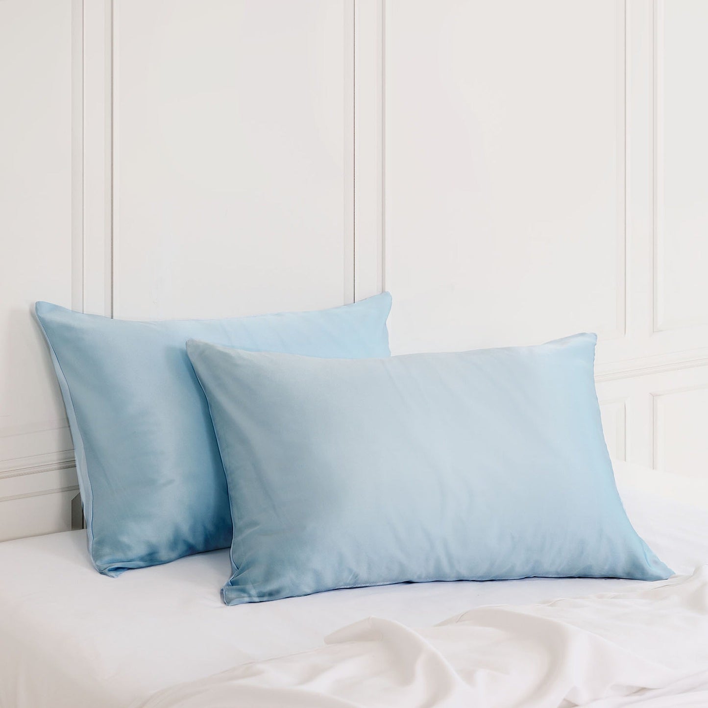 Hypoallergenic Mulberry Silk Pillowcase Twin Pack Soft and Comfortable
