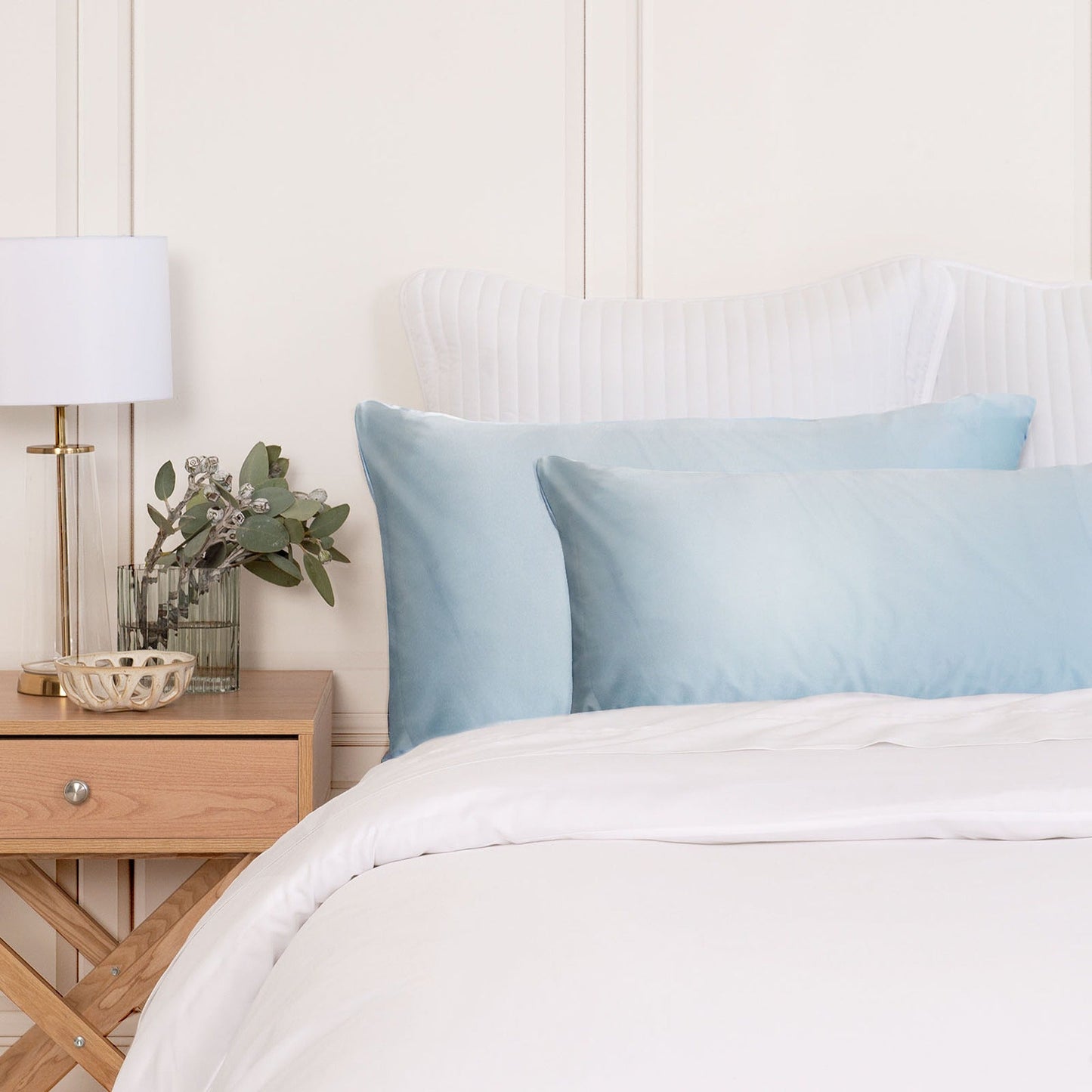 Hypoallergenic Mulberry Silk Pillowcase Twin Pack Soft and Comfortable