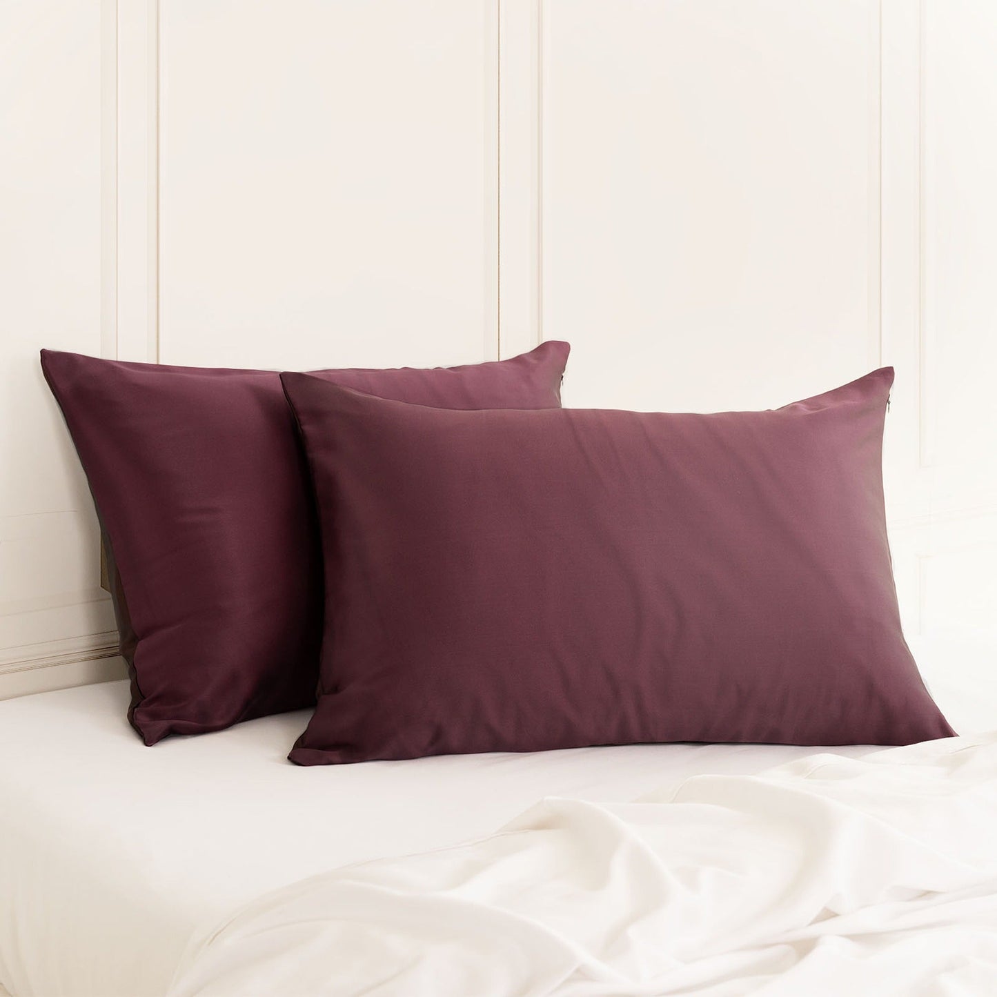 Hypoallergenic Mulberry Silk Pillowcase Twin Pack Soft and Comfortable