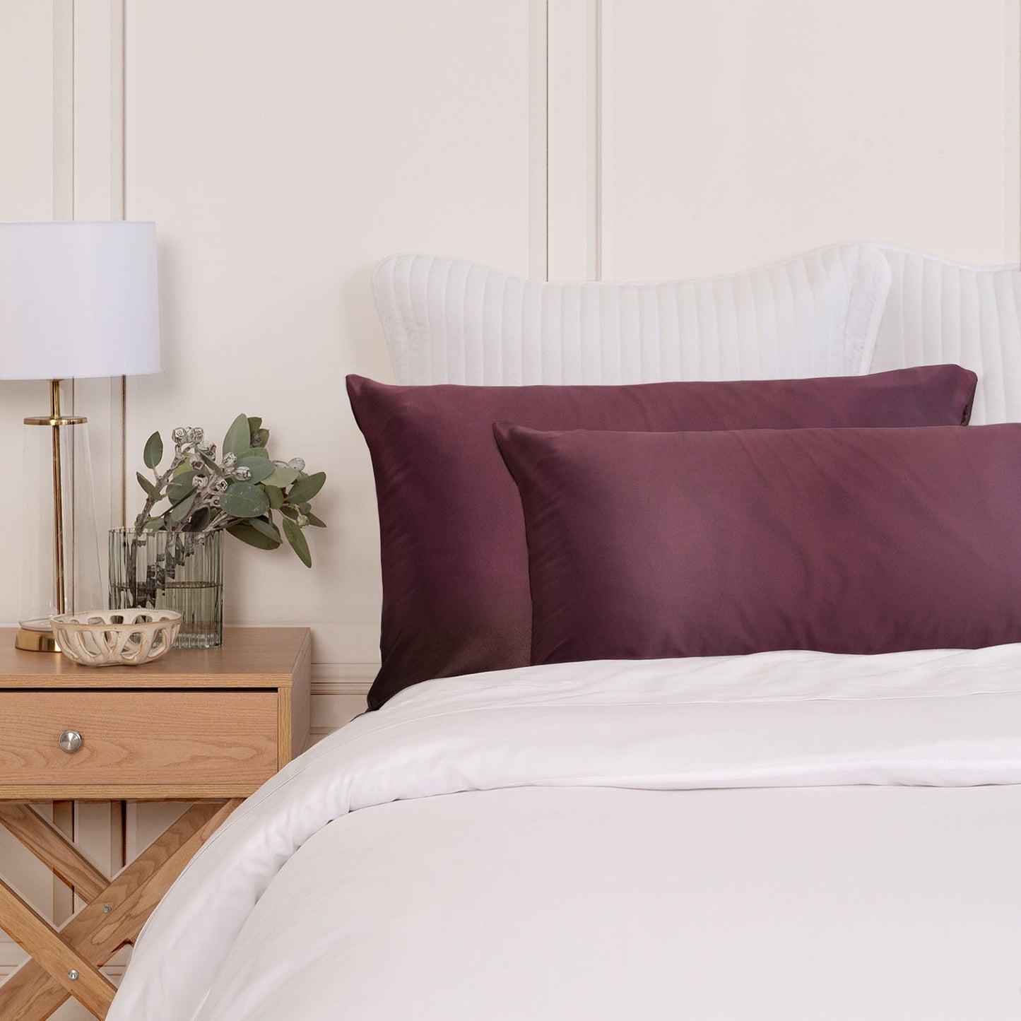 Hypoallergenic Mulberry Silk Pillowcase Twin Pack Soft and Comfortable