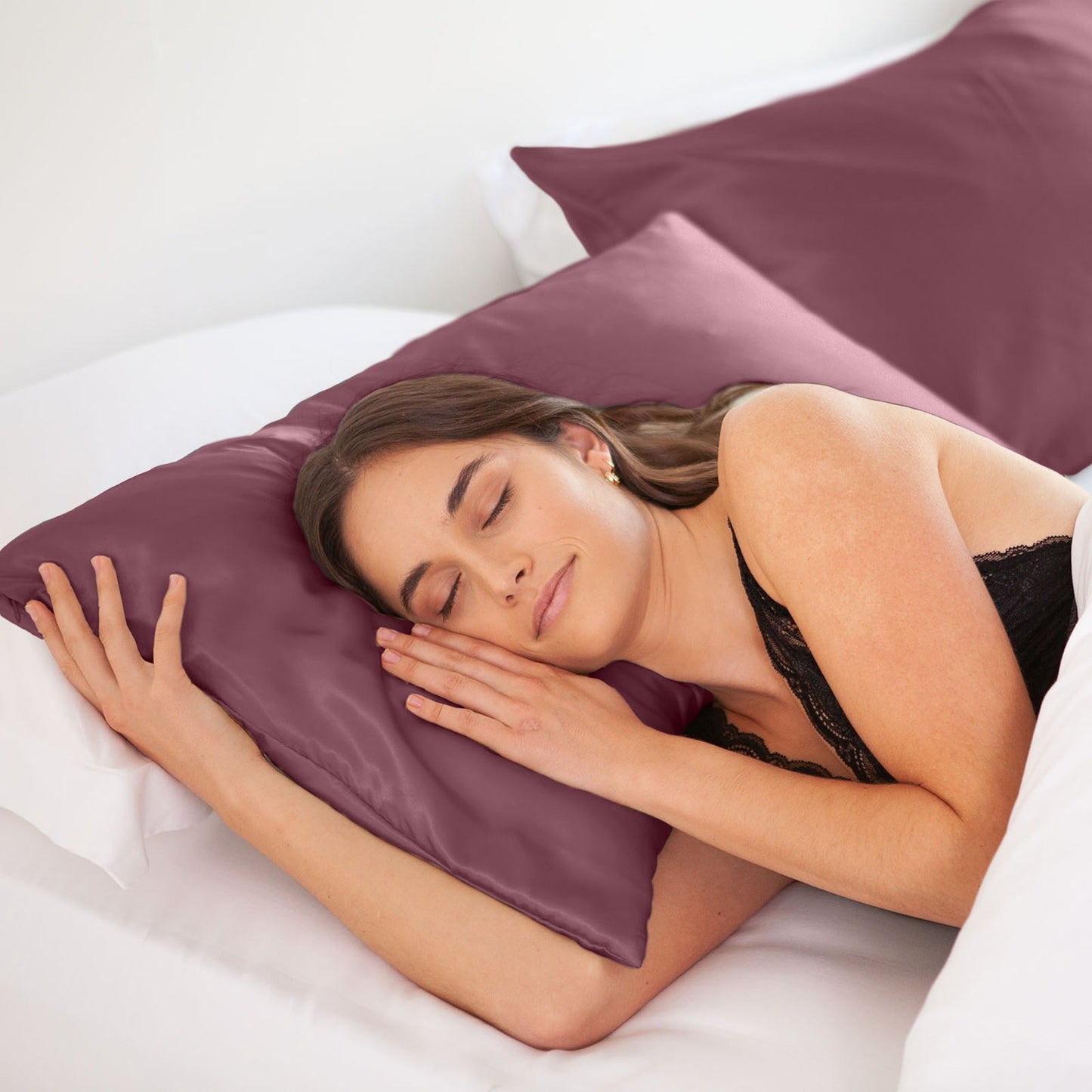 Hypoallergenic Mulberry Silk Pillowcase Twin Pack Soft and Comfortable