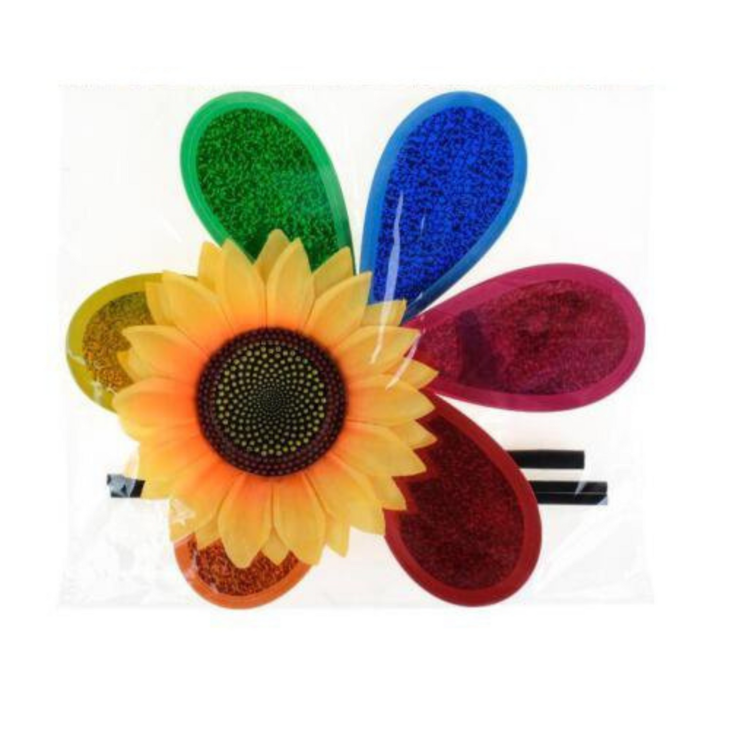 2pcs Colourful Sunflower Windmill Wind Spinner Pinwheel for Garden Yard Decor