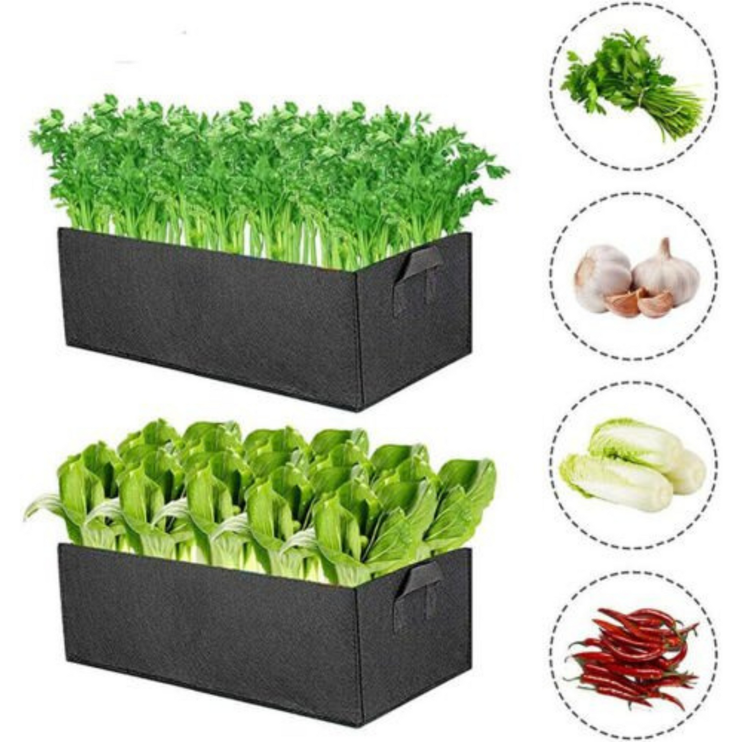 Fabric Potato Grow Bag Garden Planter Container for Root Plant Growing