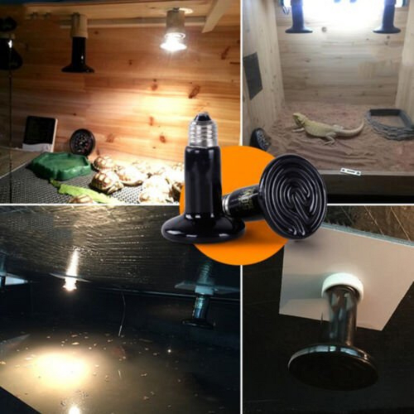 50 to 200W Infrared Ceramic Reptile Heat Emitter Bulb E27 Pet Heating Lamp