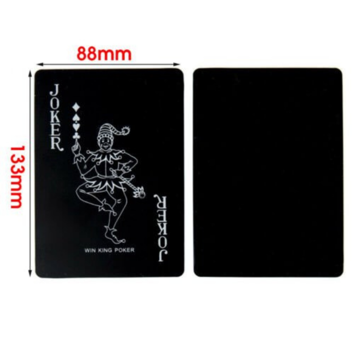 Waterproof Black PVC Poker Deck Plastic Magic Table Game Club Cards
