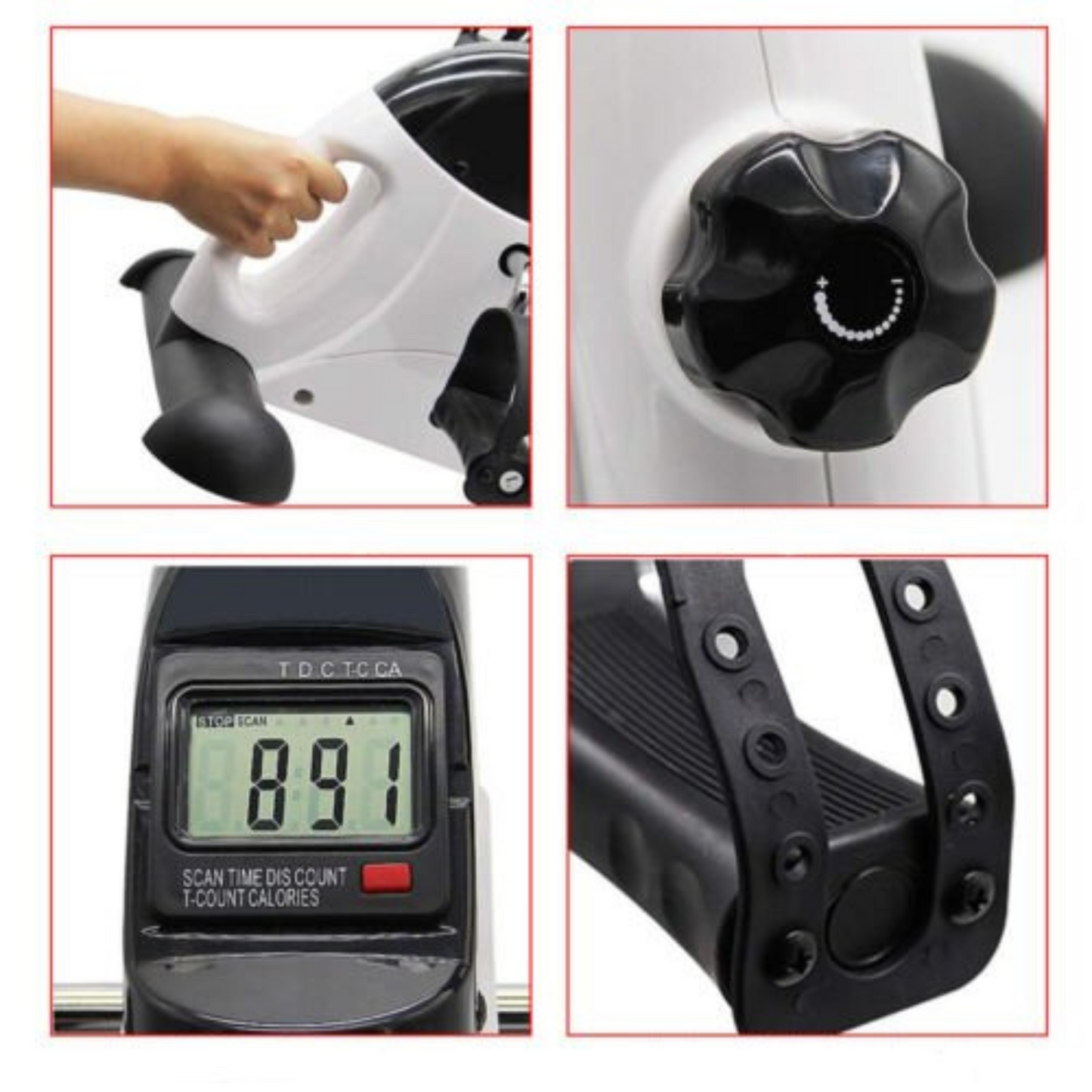 Portable Mini Pedal Exerciser Exercise Machine for Leg and Arm Workout