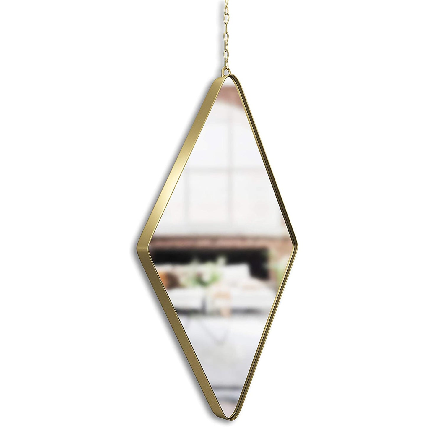 Apartment Decor Trio Wall Art Brass Decorative Wall Mirrors - Set of 3