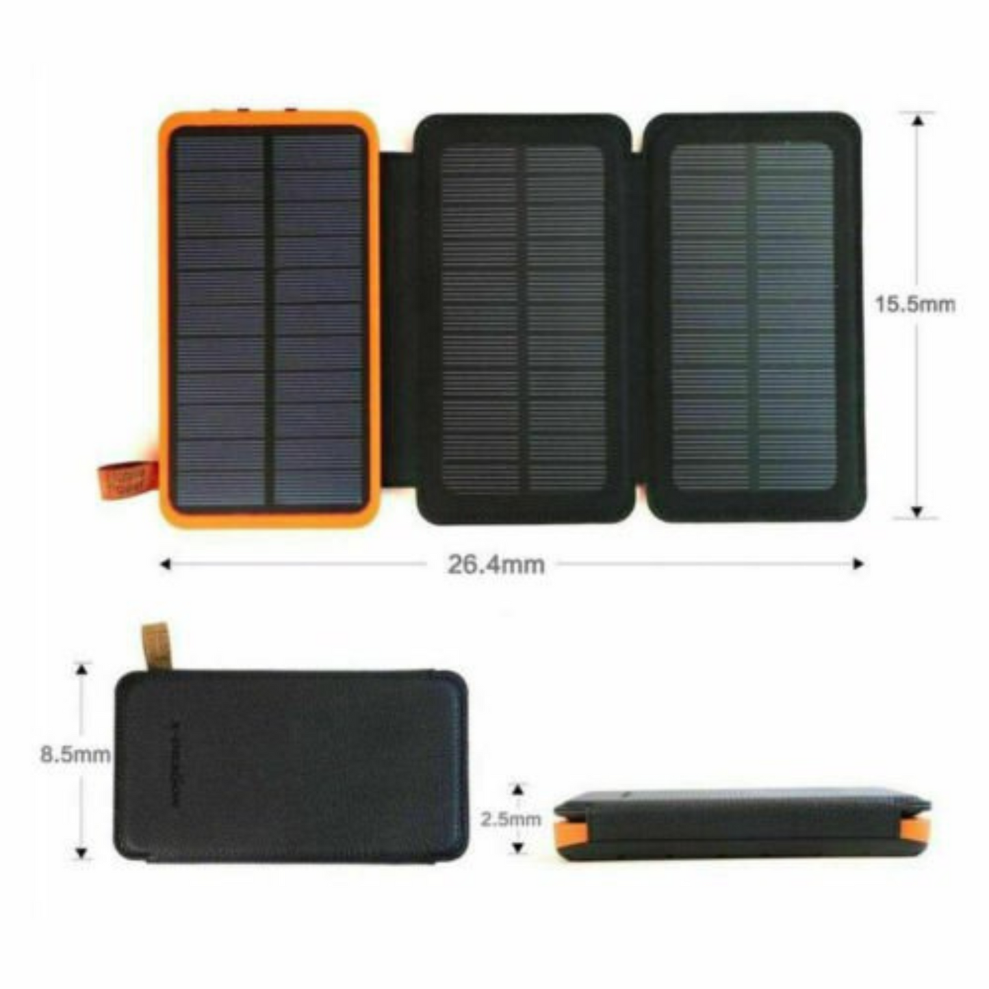 300000mAh Dual USB Portable Solar Charger External Battery Power Bank Waterproof