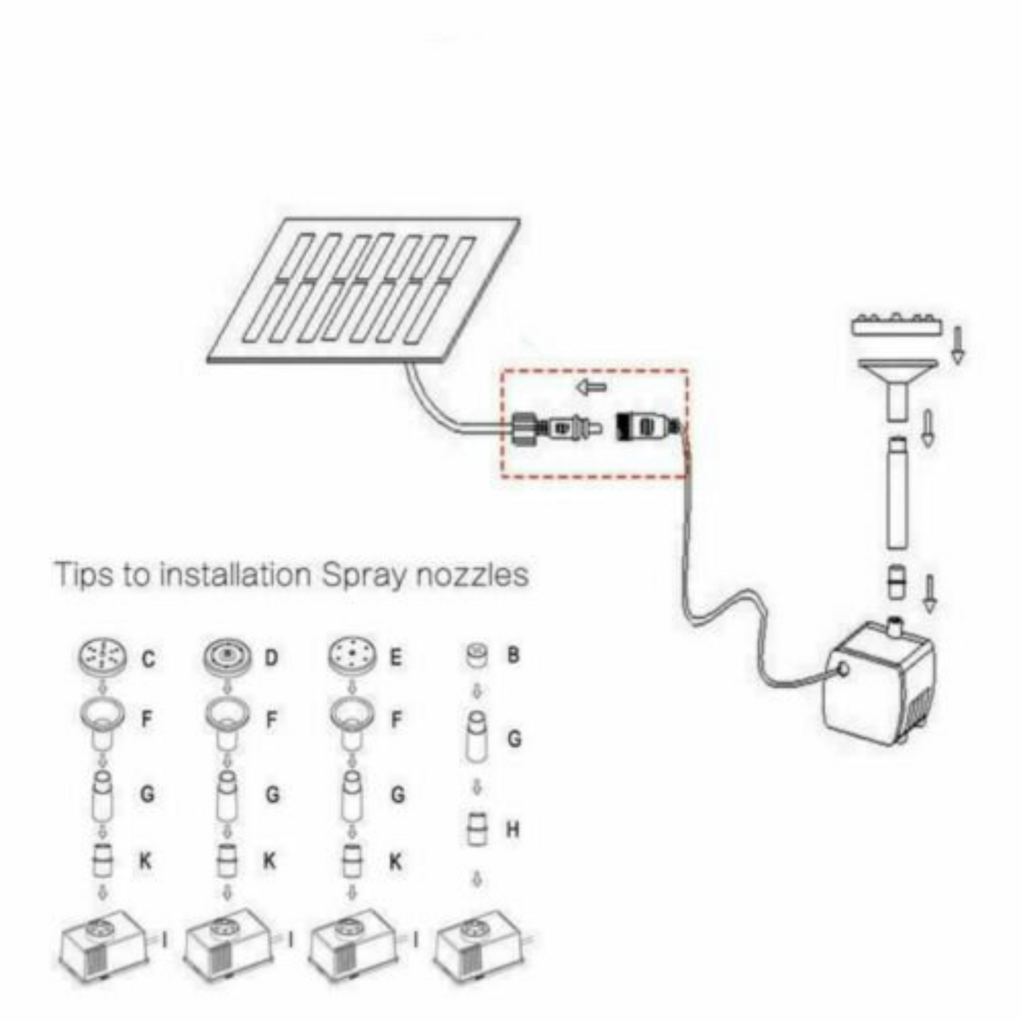 180LH Solar Panel Powered Water Feature Pump for Garden Pool Pond Aquarium Fountain