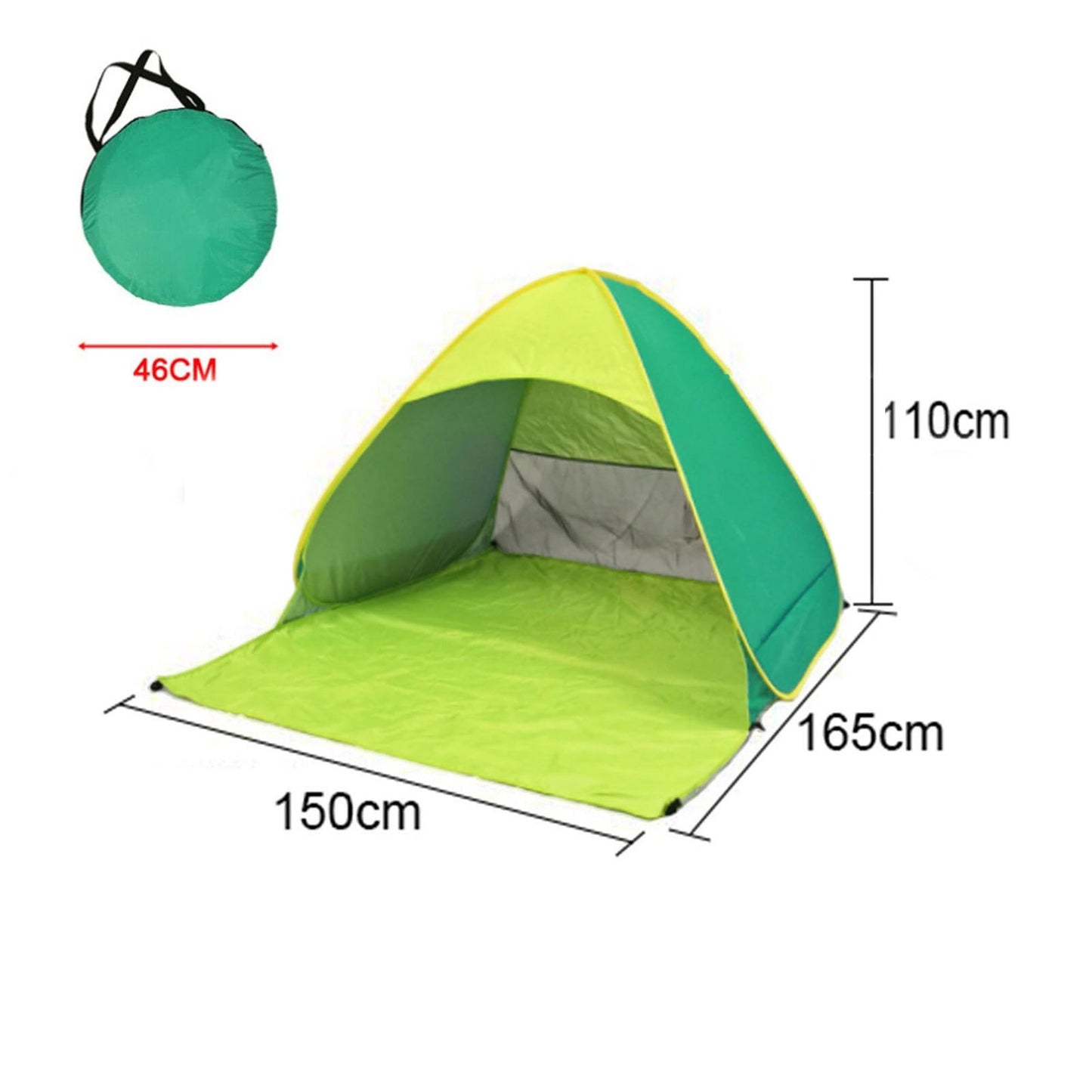 UV Protection Pop Up Beach Canopy Mesh Sun Shade Shelter for Camping
