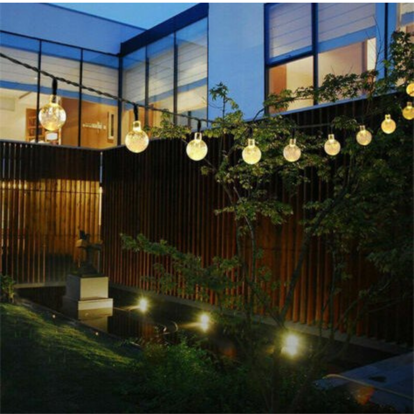 Solar Globe String Lights 100 to 200 LED Fairy Outdoor Festoon for Garden Party