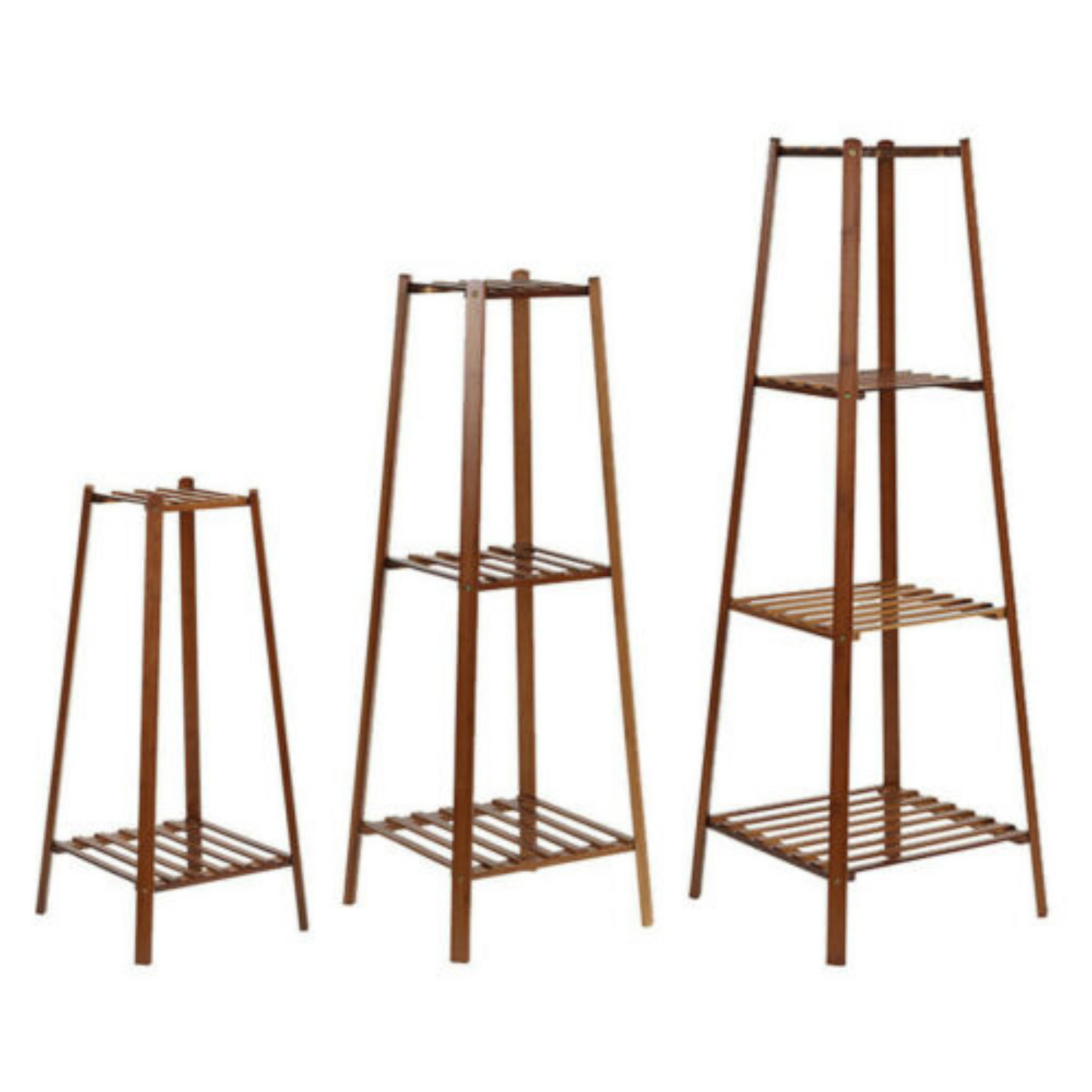 Wood Flower Pot Plant Stand Multi-Tier Display Rack for Indoor Outdoor