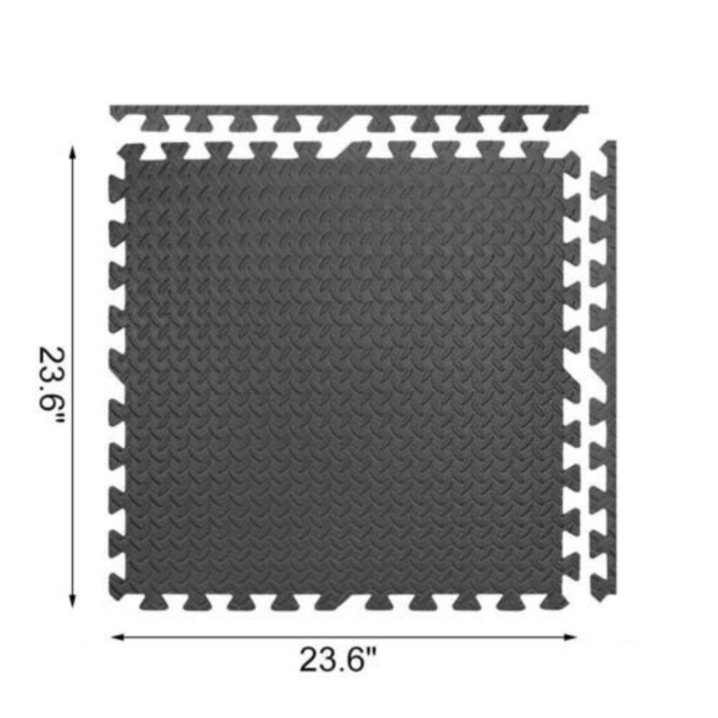 12 to 24x EVA Black Foam Mat Interlocking Heavy Duty Gym Flooring