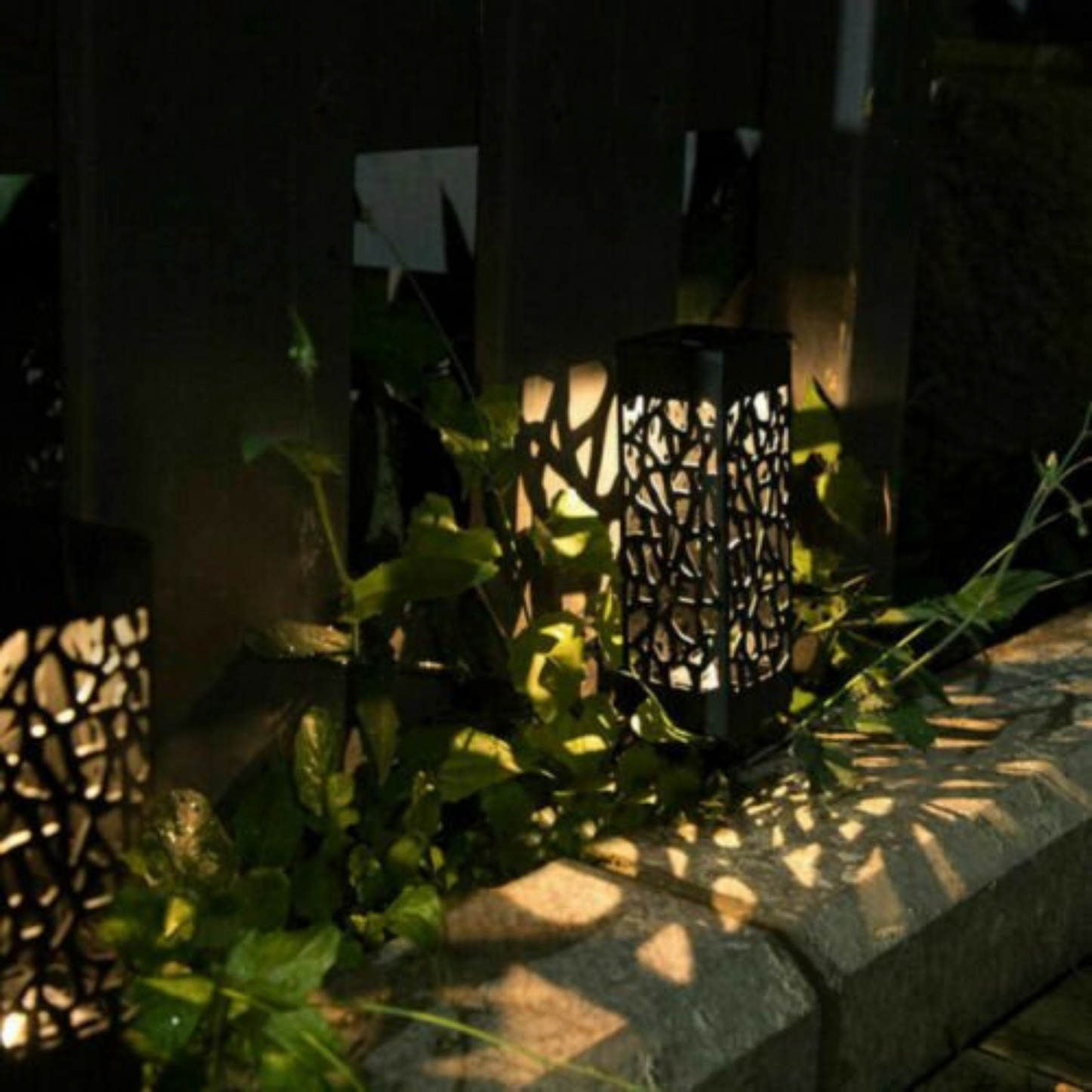 1pc Warm White Solar Post Lights Outdoor Yard Path LED Garden Lighting