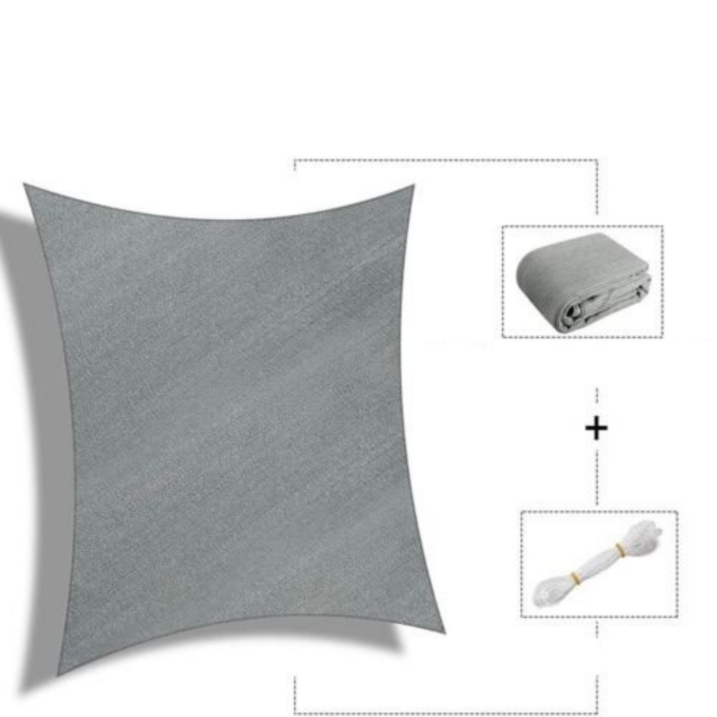 Extra Heavy Duty Grey Shade Sail Sun Triangle Square Rectangle for Garden