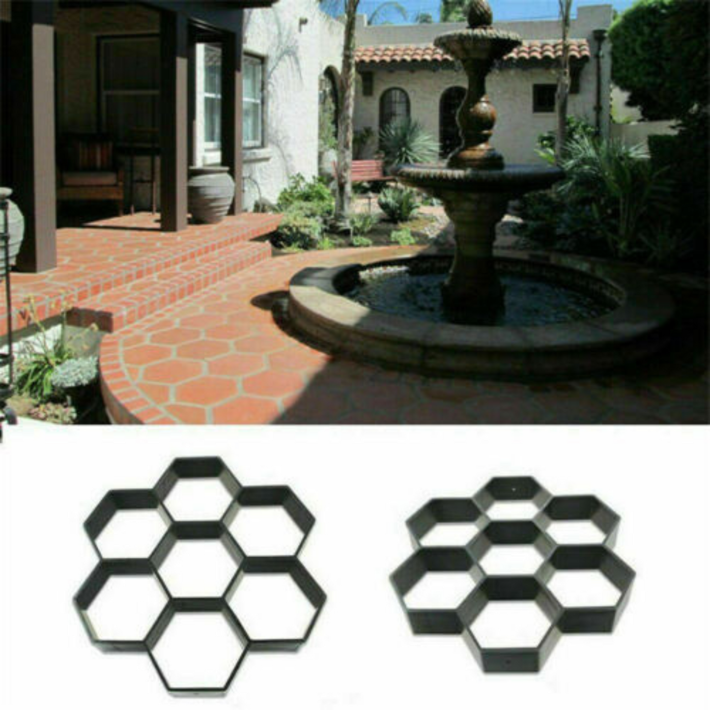 Concrete Paving Patio Mold Garden Path Maker Driveway Walk Road Stone Mould