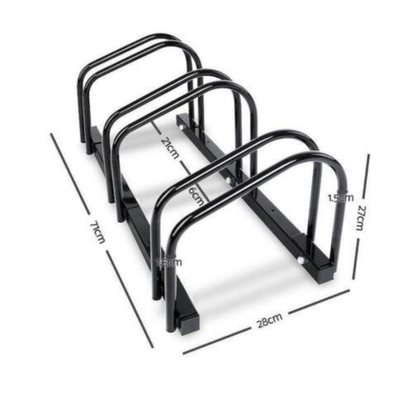 Portable Bike Floor Parking Rack Instant Storage Stand for 3 to 6 Bicycles