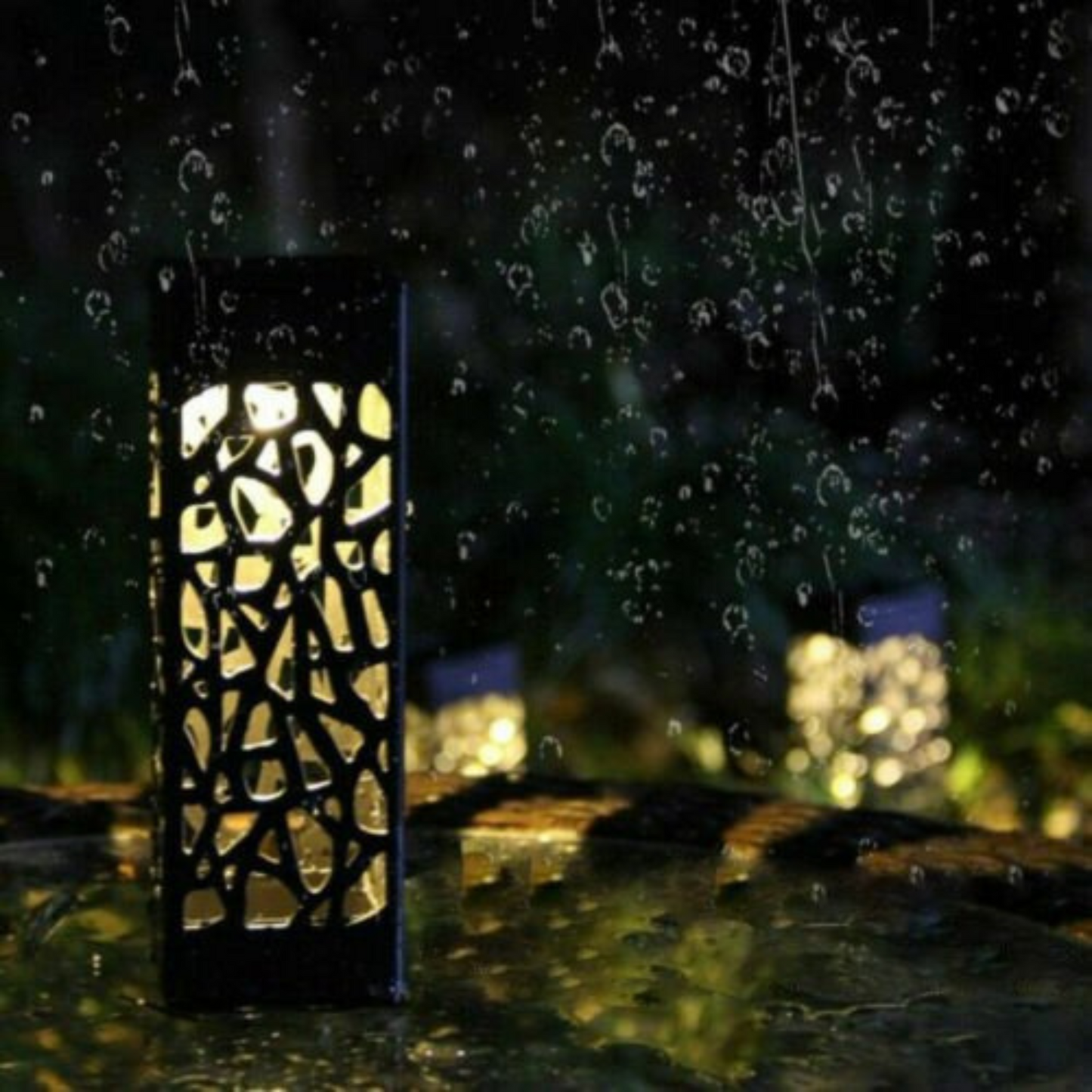 1pc Warm White Solar Post Lights Outdoor Yard Path LED Garden Lighting