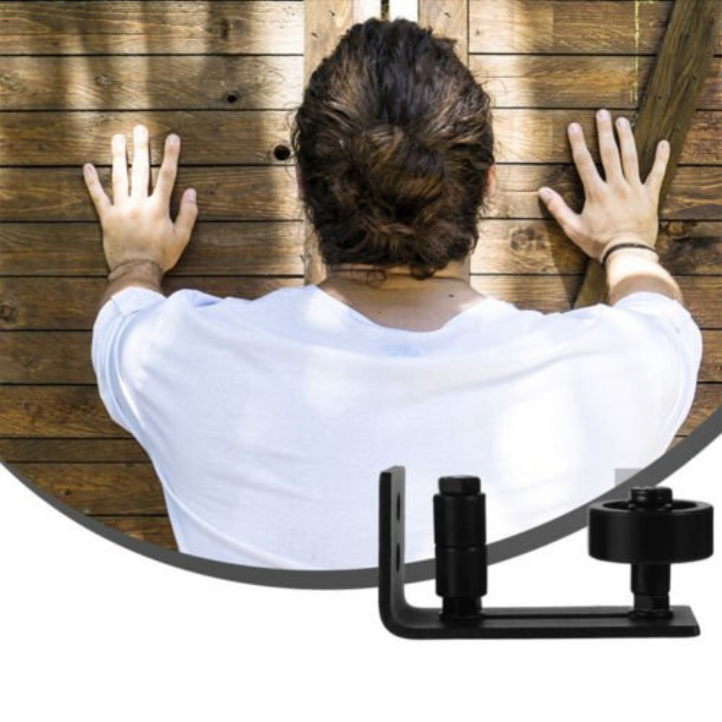 Adjustable Barn Door Sliding Hardware Wall Mount Floor Guide Roller