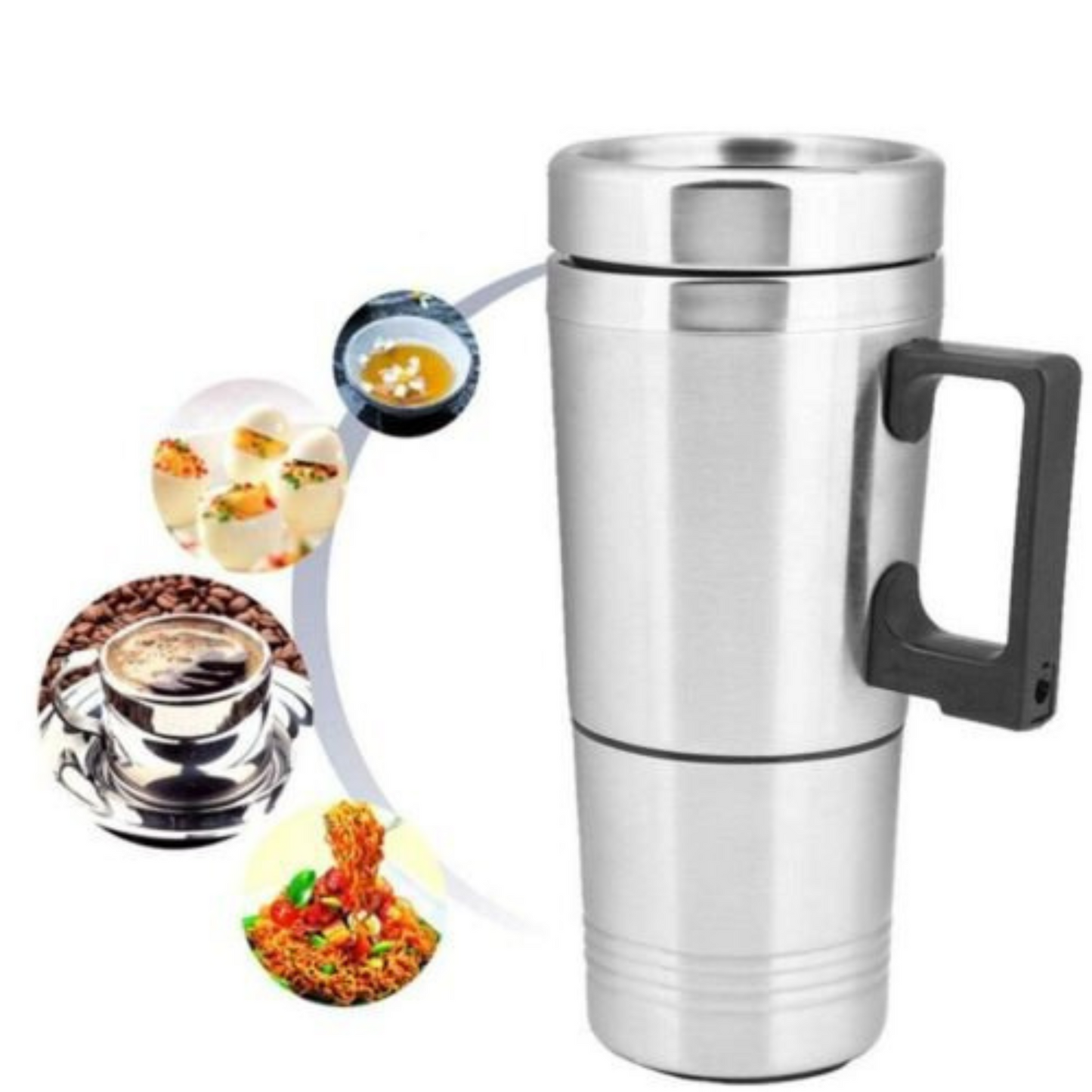 300ml Stainless Steel Car Kettle Heating Travel Cup for Vehicles