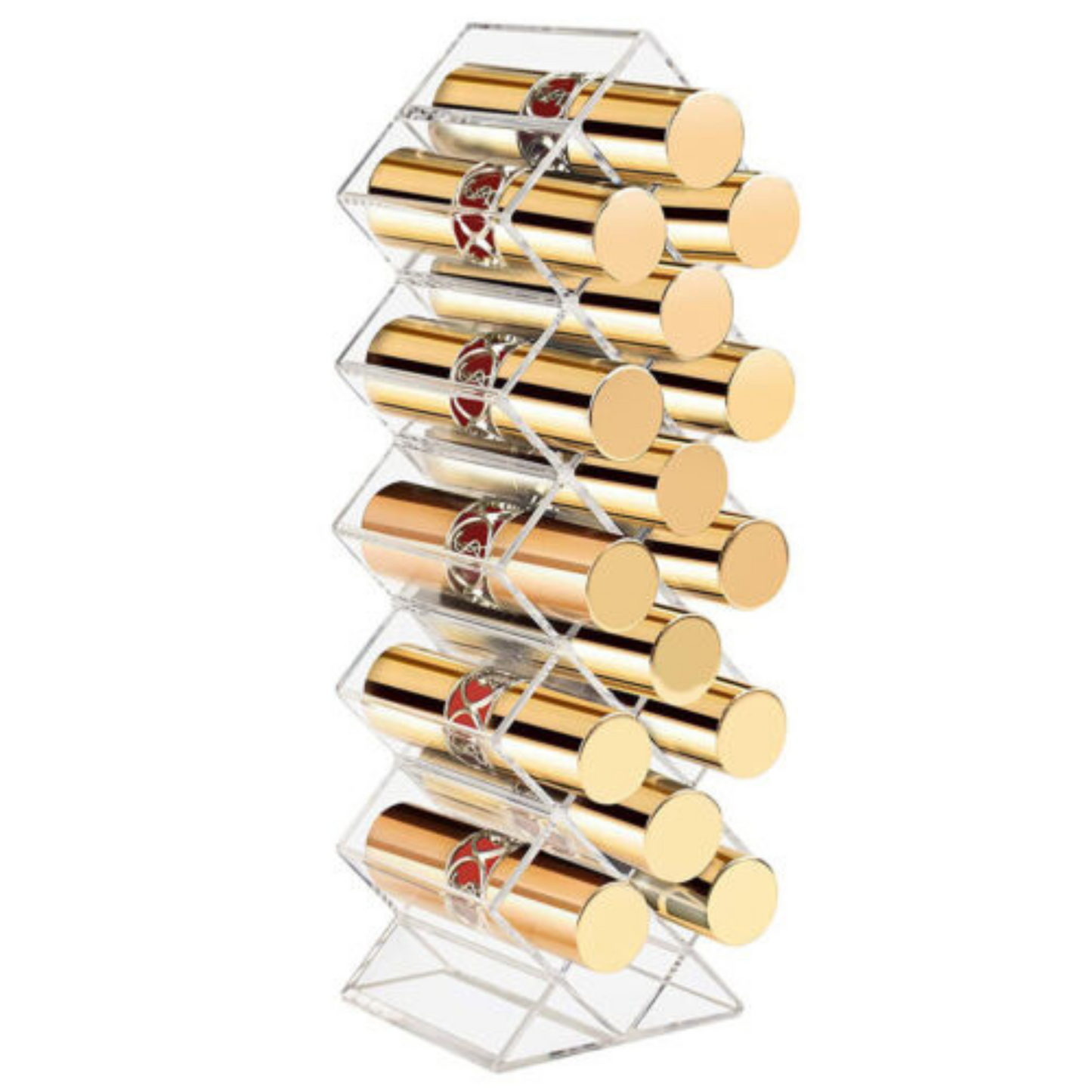 Clear Lipstick Organizer Display Stand Storage for Lipgloss and Makeup Holder