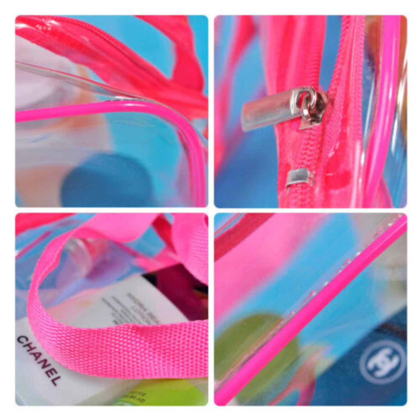 Set of 3 Clear PVC Cosmetic Makeup Toiletry Organizer Travel Wash Bag Holder