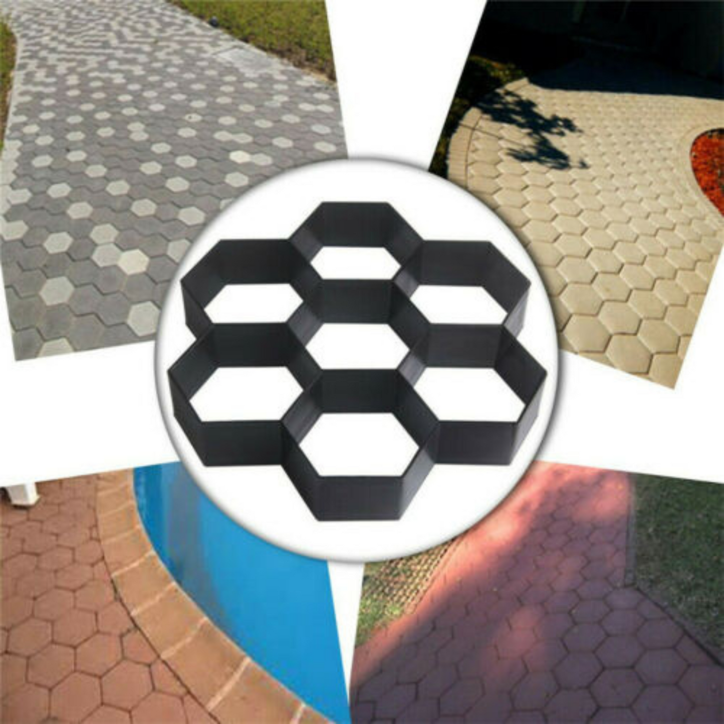 Concrete Paving Patio Mold Garden Path Maker Driveway Walk Road Stone Mould
