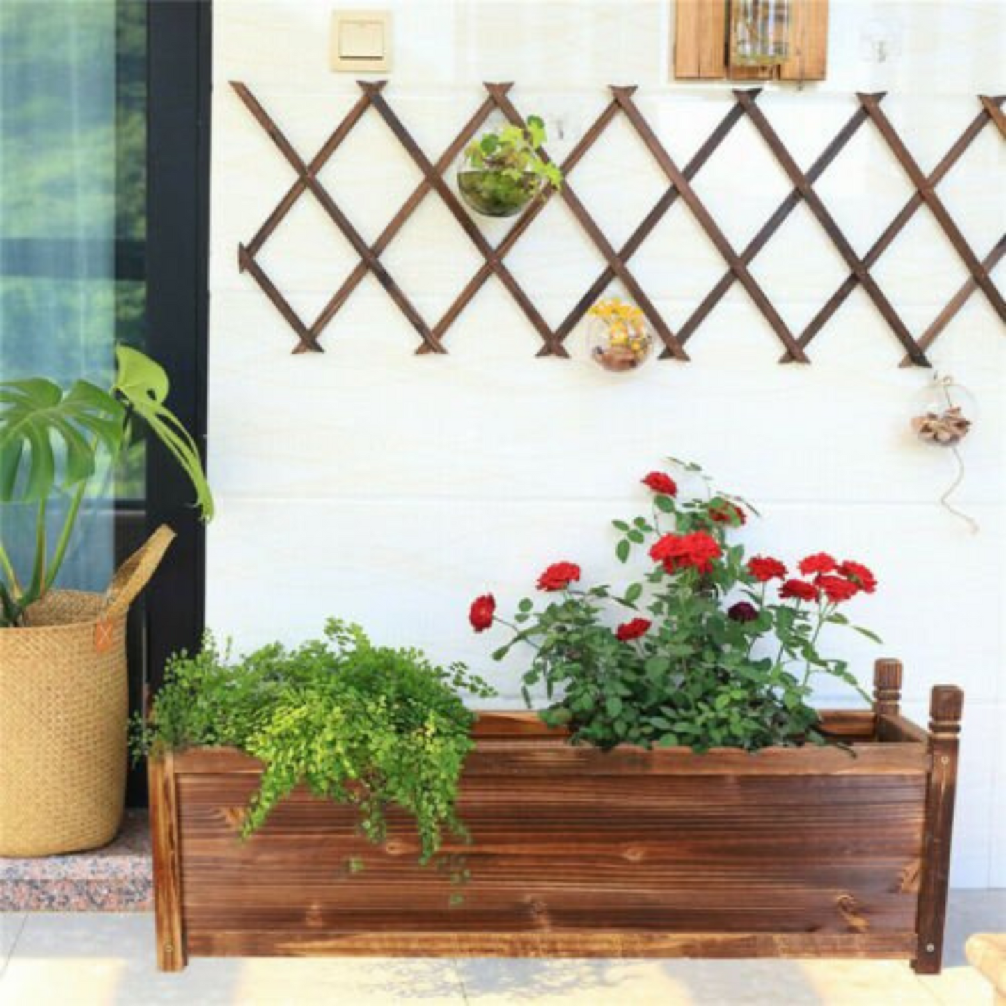 Raised Garden Planter Box Indoor Outdoor Patio Flower Plant Herb Pot 30 to 90cm