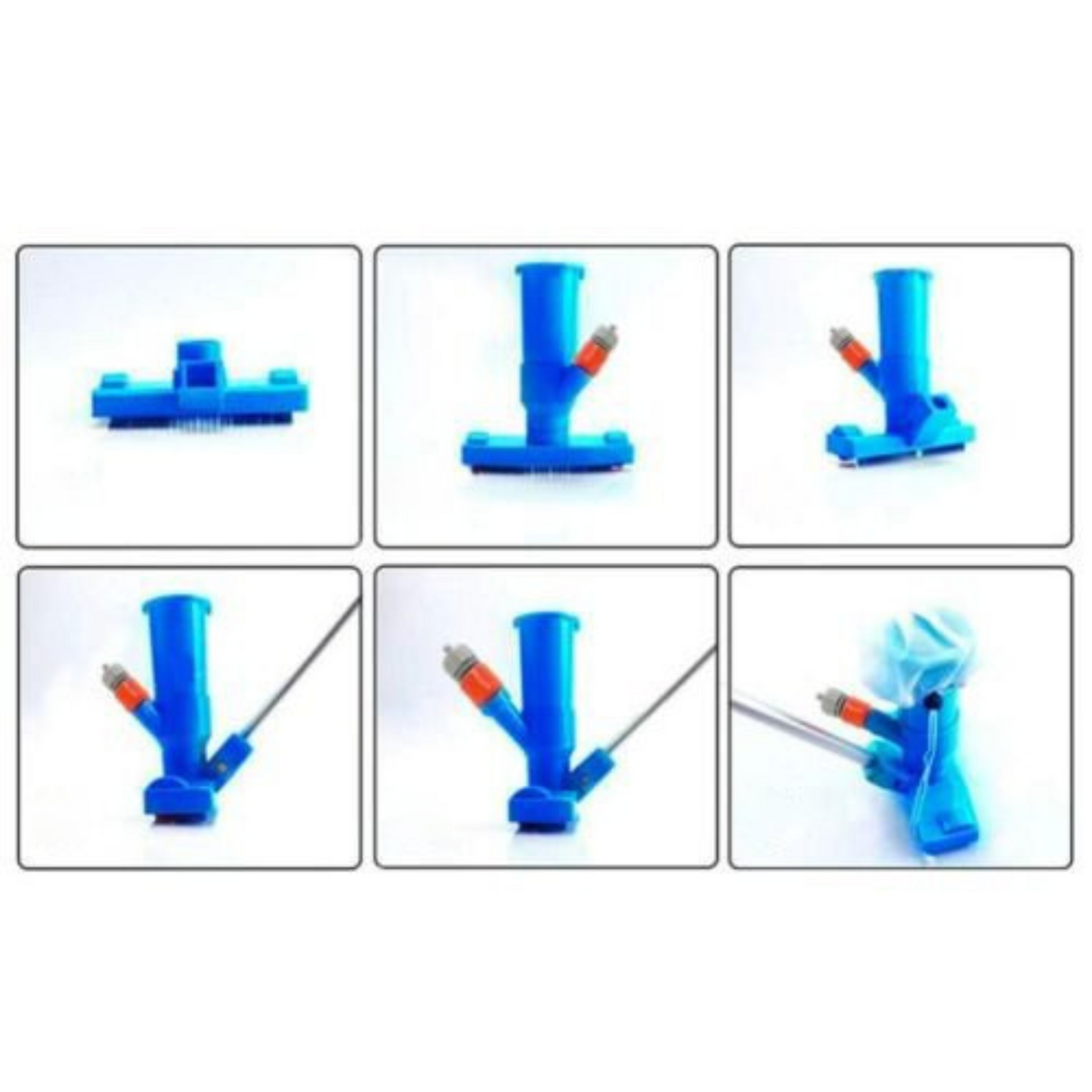 Swimming Pool Spa Pond Vacuum Cleaner Set with Brush and Pole