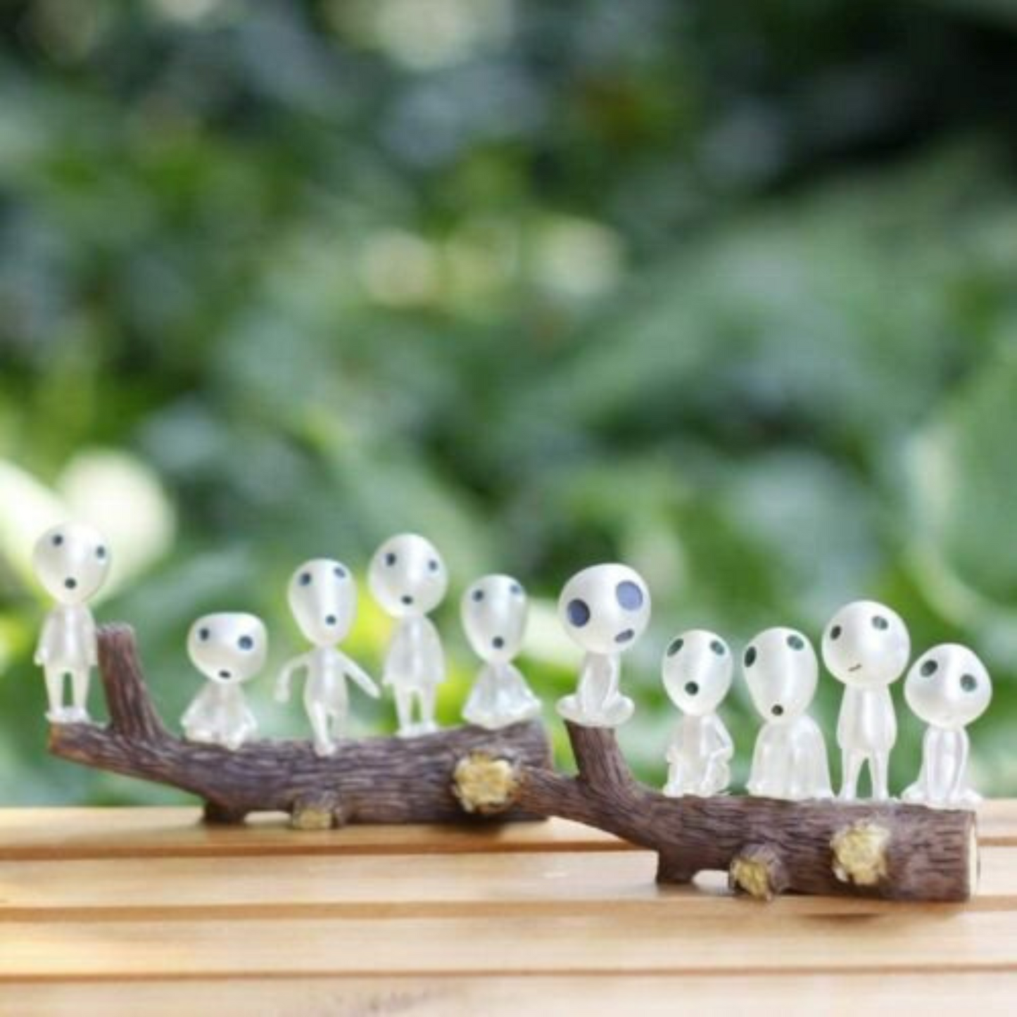 10pcs Resin Luminous Tree Elves Dolls Glow in The Dark Garden Home Ornaments