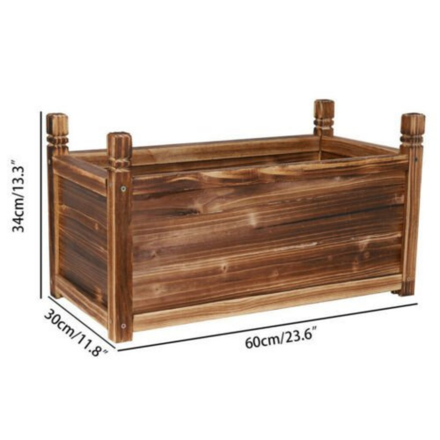 Raised Garden Planter Box Indoor Outdoor Patio Flower Plant Herb Pot 30 to 90cm