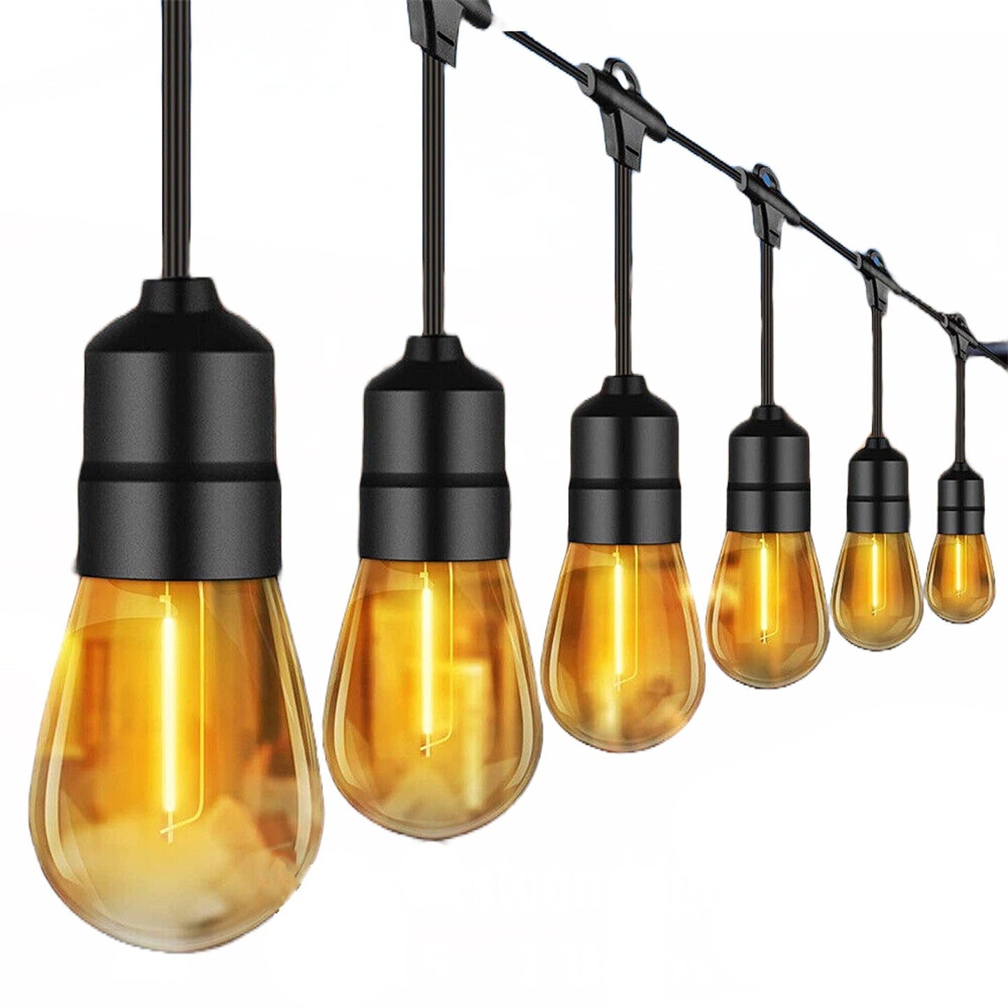 LED Festoon String Lights for Wedding Solar and Plug-In Connectable