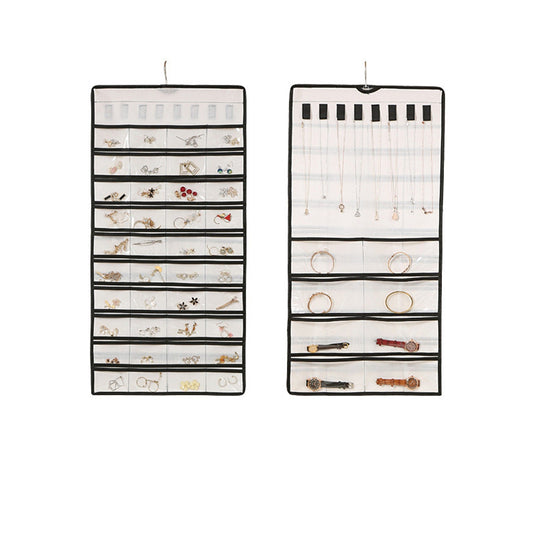 White Jewelry Organizer Holder with Hanging Earring Display