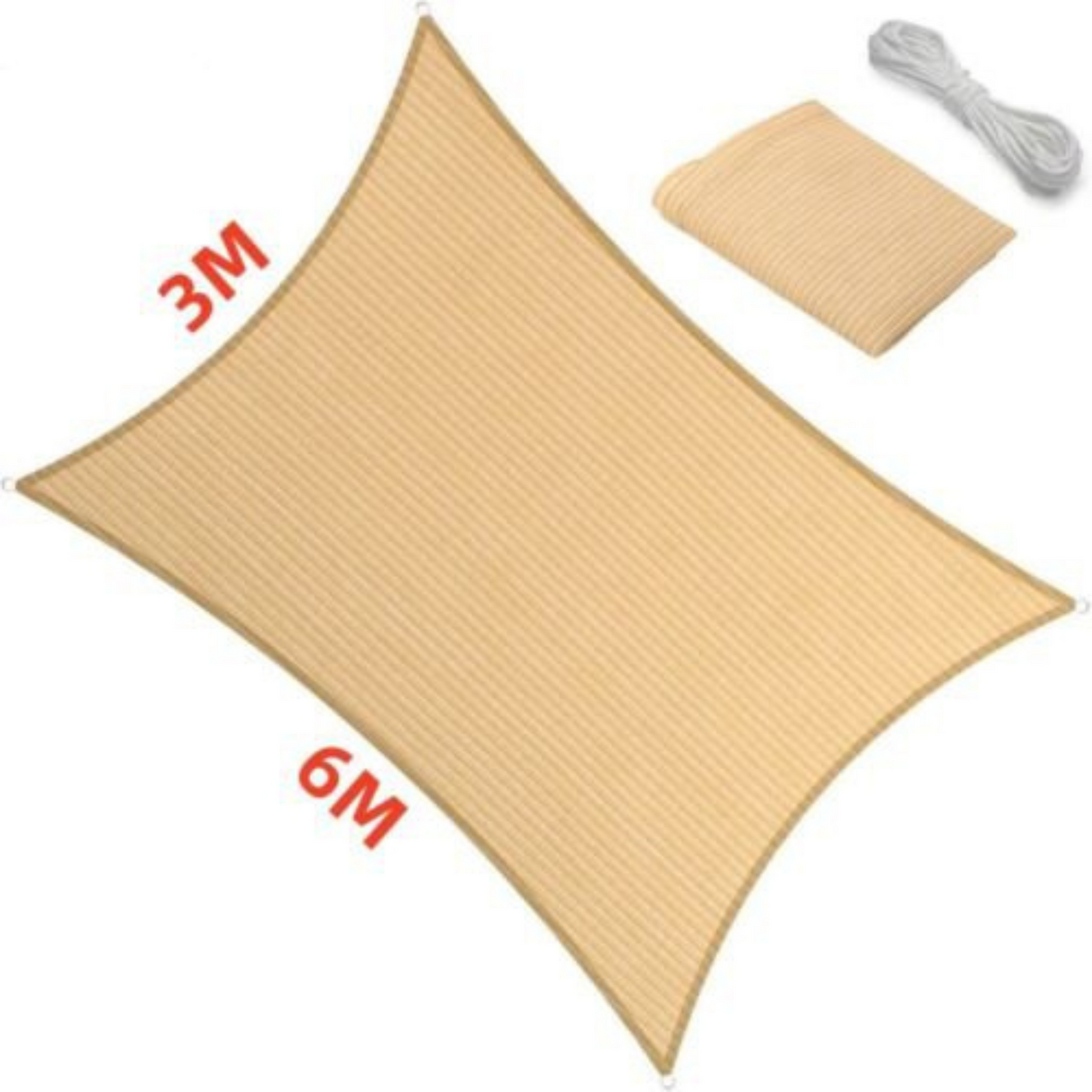 Extra Heavy Duty Grey Shade Sail Sun Triangle Square Rectangle for Garden