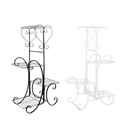 4 Tier Metal Plant Stand Indoor Outdoor Planter Rack for Pots and Flowers