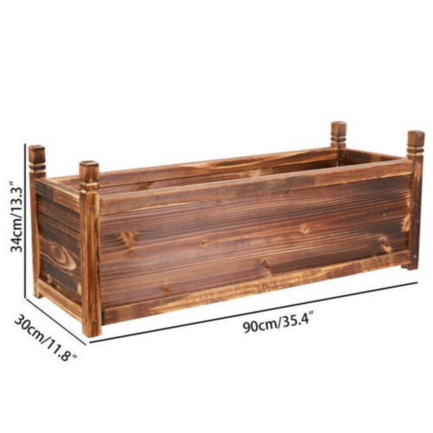 Raised Garden Planter Box Indoor Outdoor Patio Flower Plant Herb Pot 30 to 90cm