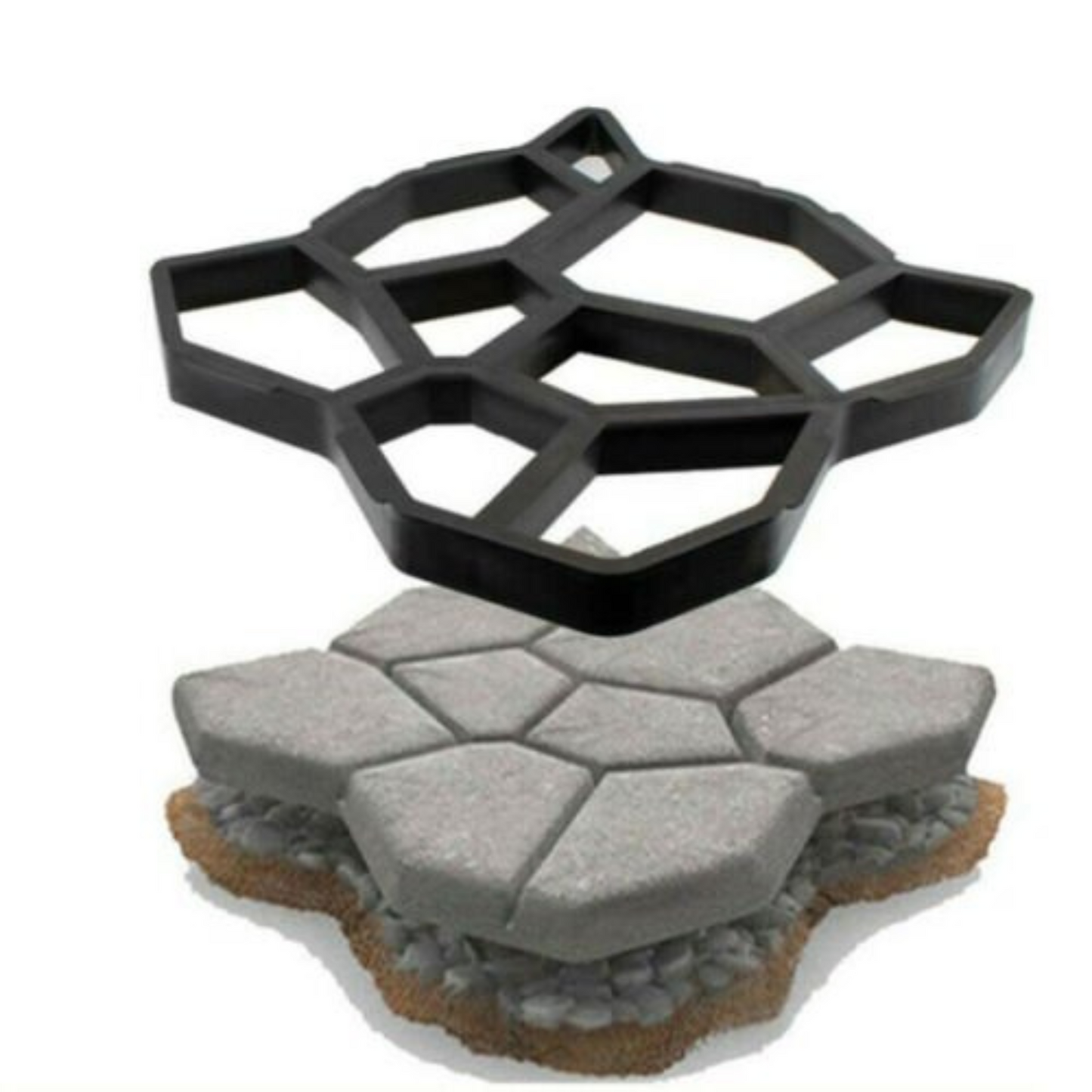 Concrete Paving Patio Mold Garden Path Maker Driveway Walk Road Stone Mould