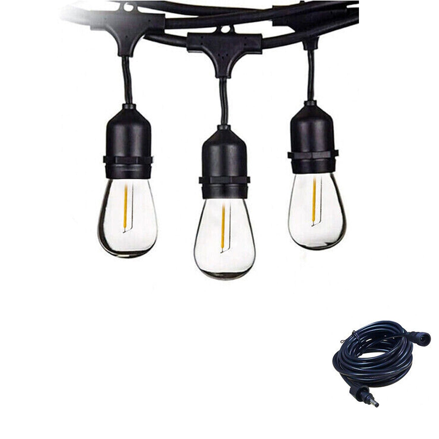 LED Festoon String Lights for Wedding Solar and Plug-In Connectable