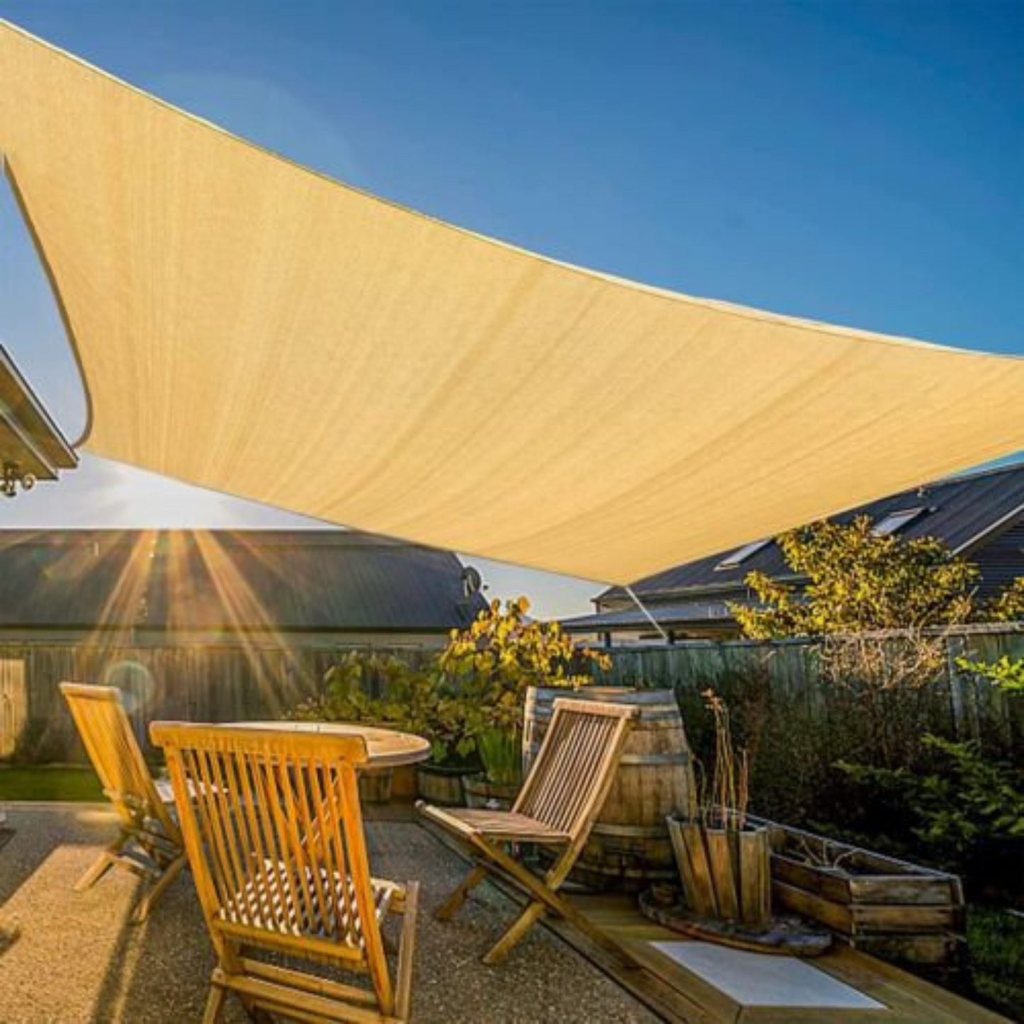 Extra Heavy Duty Grey Shade Sail Sun Triangle Square Rectangle for Garden