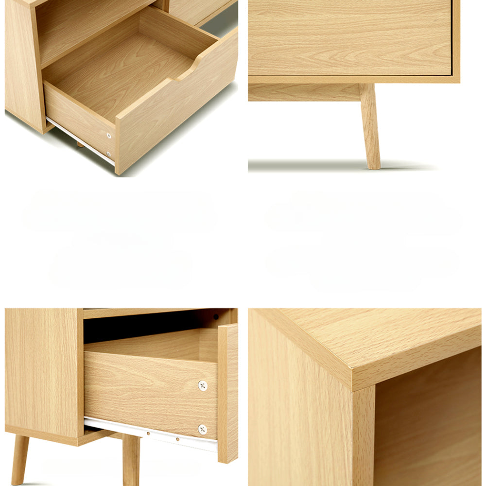 TV Cabinet Entertainment Unit Stand Wooden Storage 120cm