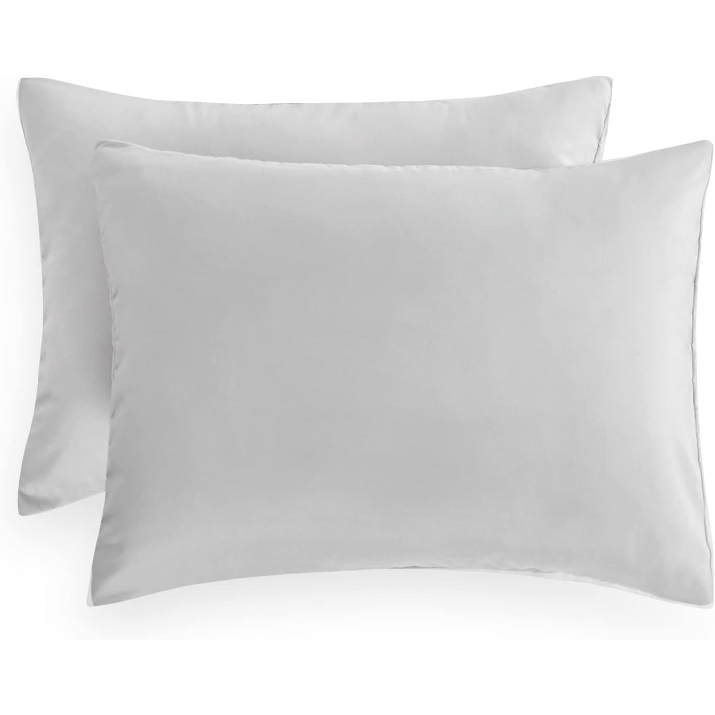 1000TC Ultra Soft Microfibre Pair of Pillowcases - Light Grey