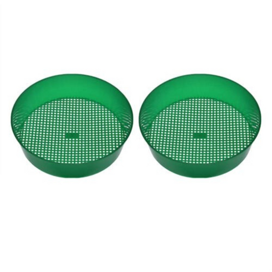 2pcs Garden Sieve for Soil Sand Green Mesh Stone Soil Small Gravel Sieves