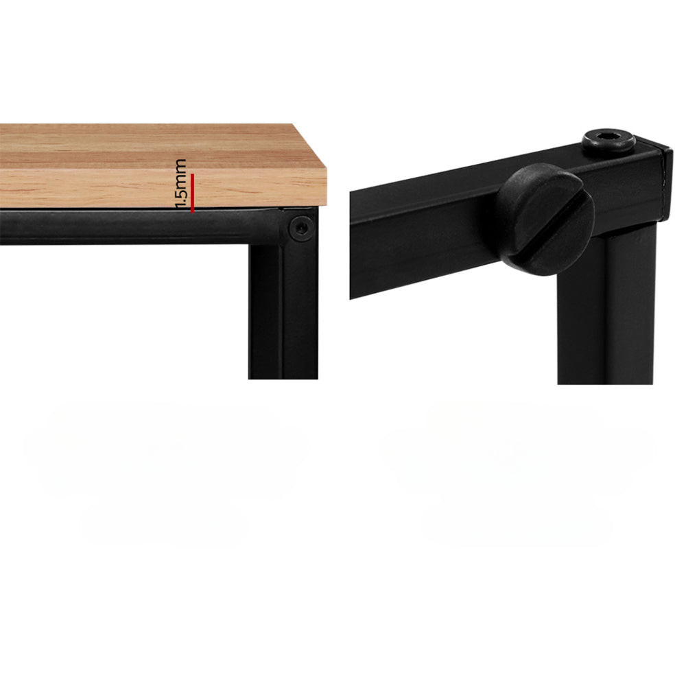 Coffee Side Table Laptop Desk Bedside Sofa End Tables Wooden Metal Frame