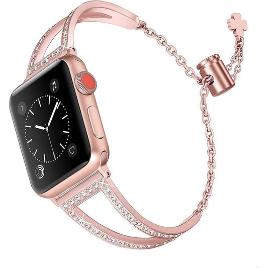 Apple Watch Stainless Steel Wristband Compatible with iWatch 38mm 40mm - Rose Gold