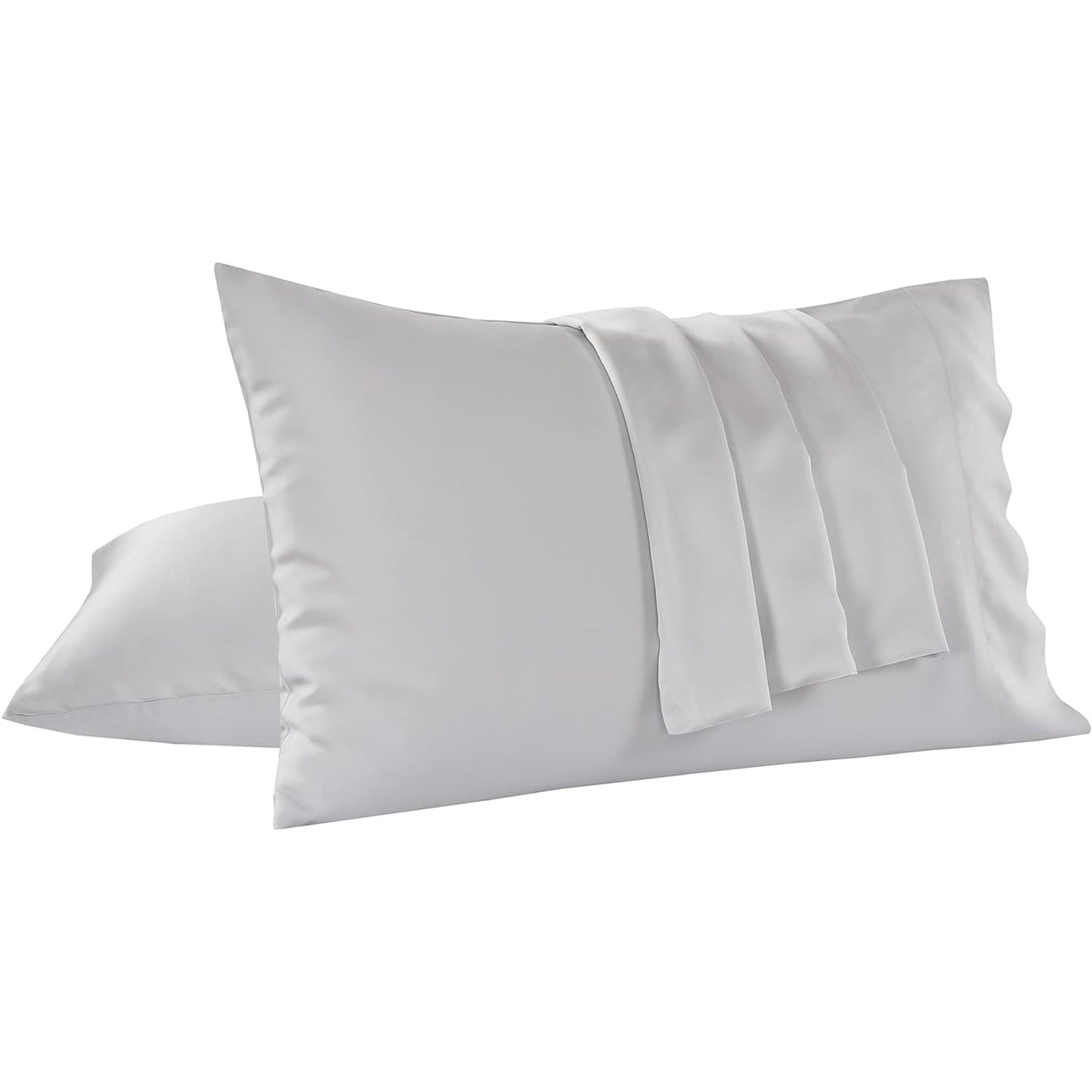2 Pack Cooling Breathable Pillowcase with Envelope Closure - Silver